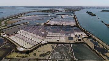 Famous Salines of Aveiro Portugal Aerial View video