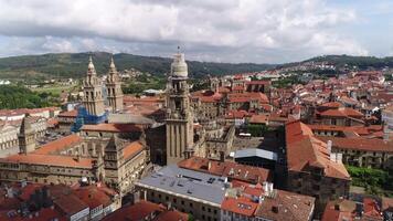 santiago compostela ciudad España aéreo ver video