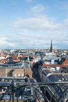 aéreo ver de Copenhague, desde redondo torre foto