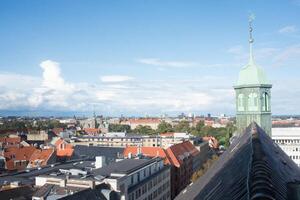 Summer day in Copenhagen. Aerial view from Round tower photo