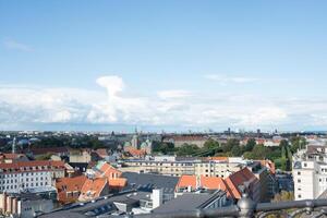 View of Copenhagen roofs, seen from Round tower photo