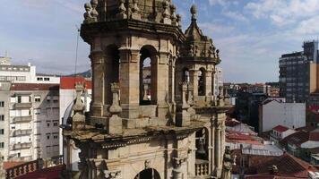 ville de Pontevedra Espagne aérien vue video