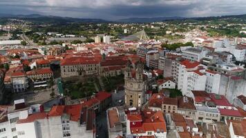 stad van Pontevedra Spanje antenne visie video