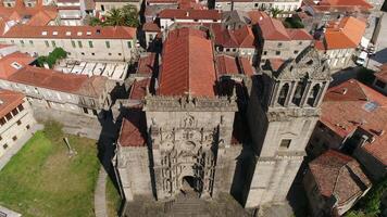 cidade do Pontevedra Espanha aéreo Visão video