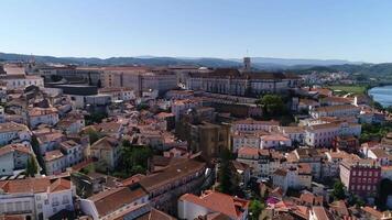 stad av coimbra portugal antenn se video