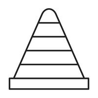 Traffic Cone Icon Design For Personal And Commercial Use vector