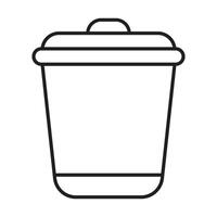 Trash Can Icon Design For Personal And Commercial Use vector