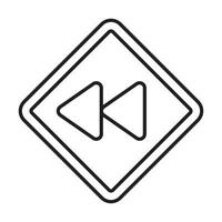 Backward Icon Design For Personal And Commercial Use vector
