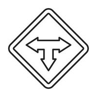 T Junction Icon Design For Personal And Commercial Use vector