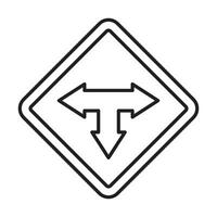 T Junction Icon Design For Personal And Commercial Use vector