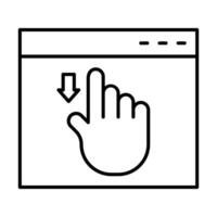 Scroll Down Icon Design vector