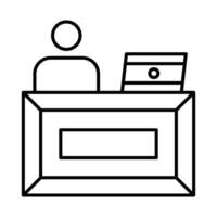 Check In Desk Icon Design vector