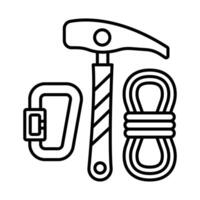 Climbing Equipment Icon Design vector