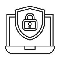 Online Security Line Icon vector