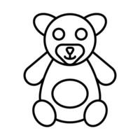 diseño de icono de oso de peluche vector