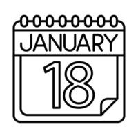 January Icon Design For Personal And Commercial Use vector