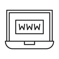 Www Line Icon vector