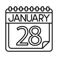 January Icon Design For Personal And Commercial Use vector