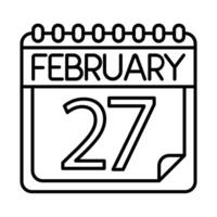 February Icon Design For Personal And Commercial Use vector