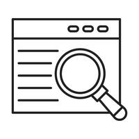 Web Search Line Icon vector