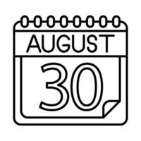 August Icon Design For Personal And Commercial Use vector