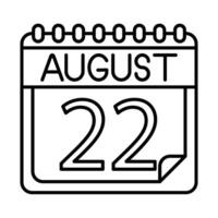 August Icon Design For Personal And Commercial Use vector