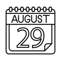 August Icon Design For Personal And Commercial Use vector