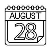 agosto icono diseño para personal y comercial utilizar vector