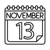 noviembre icono diseño para personal y comercial usar. vector