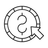 Pay Per Click Line Icon vector