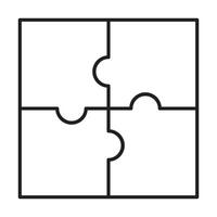 Jigsaw Line Icon vector