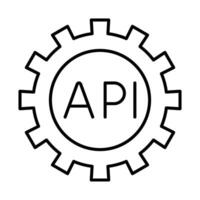 Api Icon Design For Personal And Commercial Use. vector
