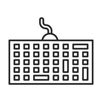 Keyboard Line Icon vector