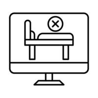 Cancel Room Line Icon vector