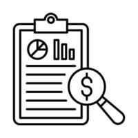 Audit Line Icon vector