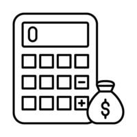 Budgeting Line Icon vector