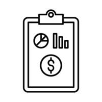 Yearly Report Line Icon vector