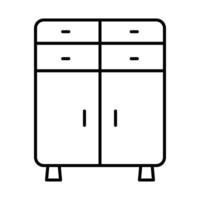 Cupboard Line icon vector