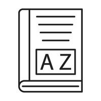 Dictionary Line Icon vector