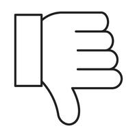 Thumbs Down Line Icon vector