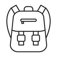 School Bag Line Icon vector