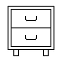 Drawer Line icon vector