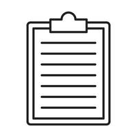 Clipboard Line Icon vector