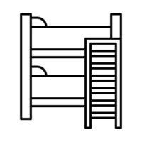 Bunk Bed Line icon vector
