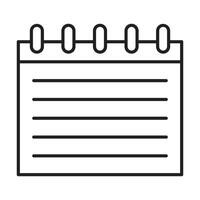 Notepad Line Icon vector