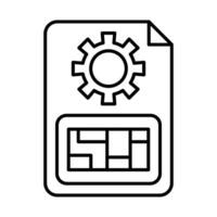 Blueprint Line icon vector