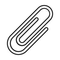 Paperclip Line Icon vector