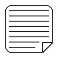 Sticky Note Line Icon vector