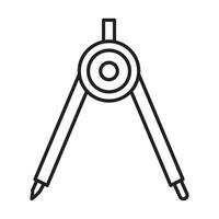 Compass Line Icon vector