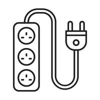 Extension Cord Icon Design vector